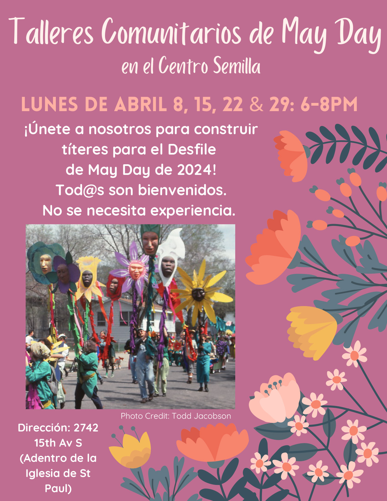 Semilla Center will host May Day Community Builds! Semilla Center for